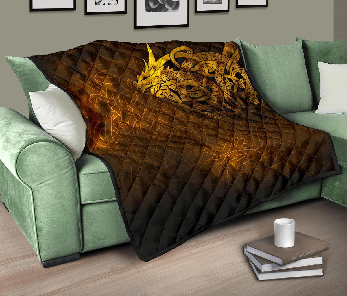 Viking Premium Quilt - Celtic Dragon Tattoo RLT12 - Wonder Print Shop