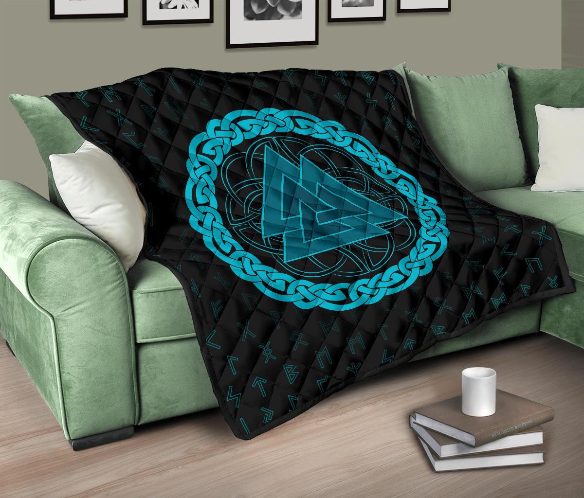 Viking Triple Horn Odin Premium Quilt RLT12 - Wonder Print Shop