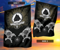 Viking Garden Flag Raven, Valknut and Vegvisir RLT12 - Wonder Print Shop