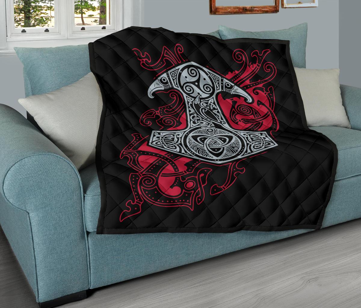 Viking Hammer Mjollnir Premium Quilt RLT12 - Wonder Print Shop