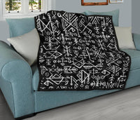 Viking Futhark Norse Islandic Premium Quilt RLT12 - Wonder Print Shop