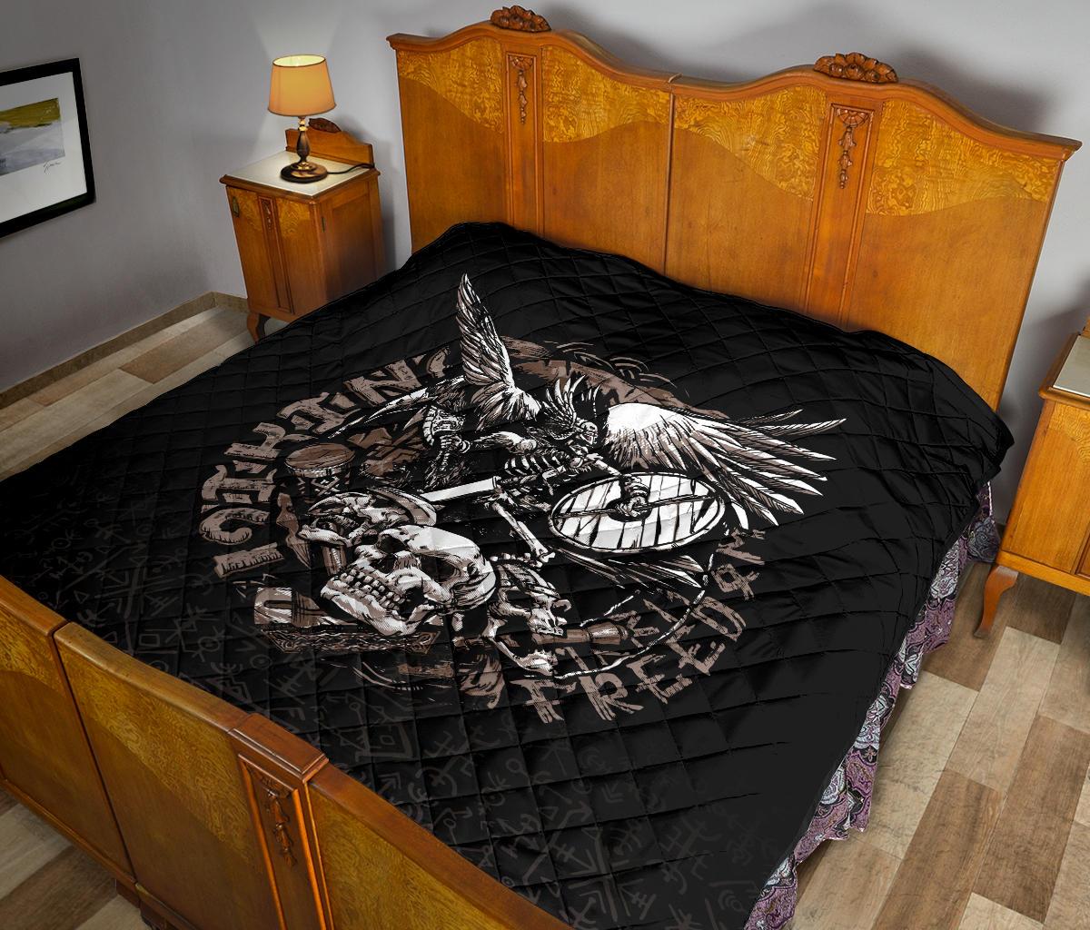 Viking Warrior Tattoo Odin Premium Quilt RLT12 - Wonder Print Shop