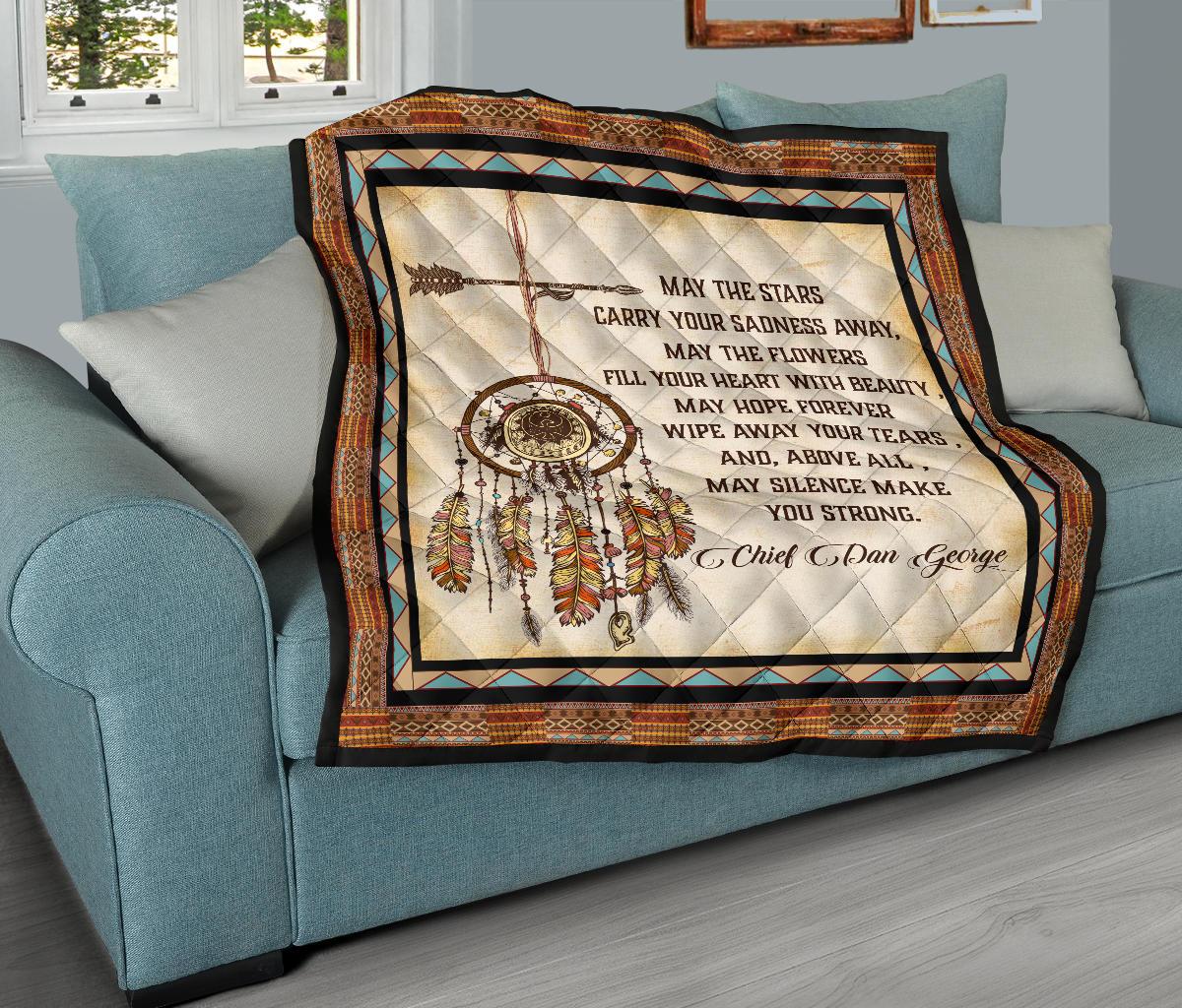 Native American May The Star Carry Your Sadness Away Premium Quilt LT10 - Wonder Print Shop