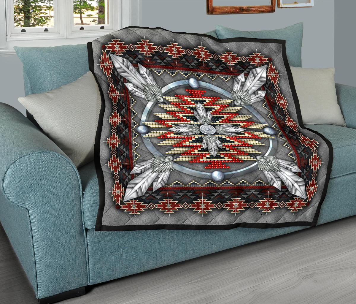 Naumaddic Arts Native American Design Premium Quilt LT10 - Wonder Print Shop