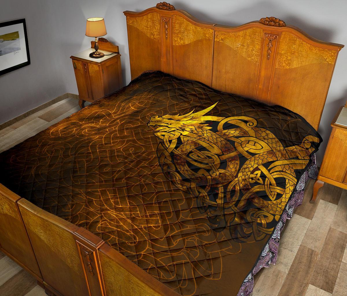 Viking Premium Quilt - Celtic Dragon Tattoo RLT12 - Wonder Print Shop