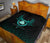 Viking Premium Quilt Three Raven and Valknut Cyan RLT12 - Wonder Print Shop