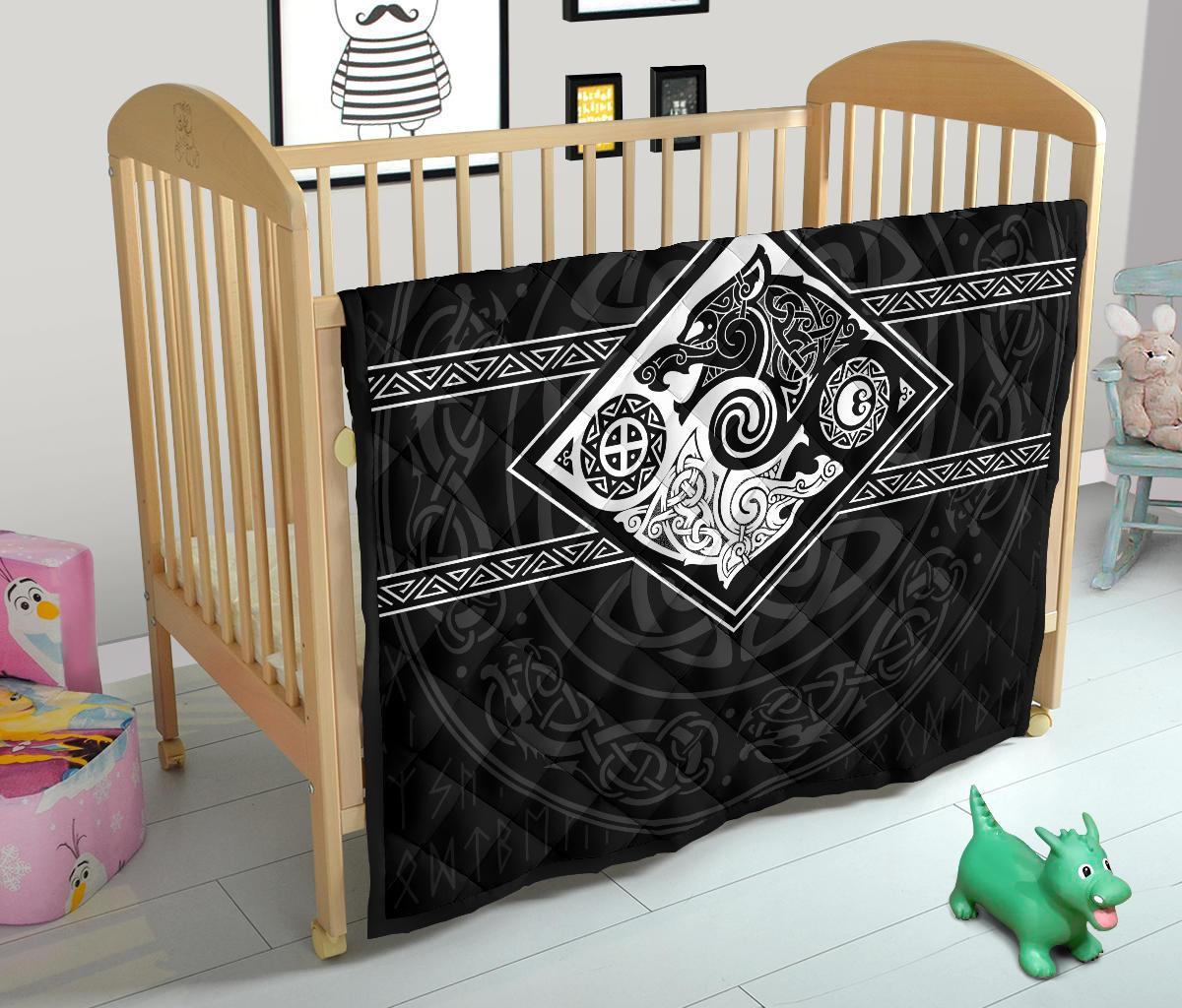 Vikings Premium Quilt The Wolves, Skoll and Hati RLT12 - Wonder Print Shop