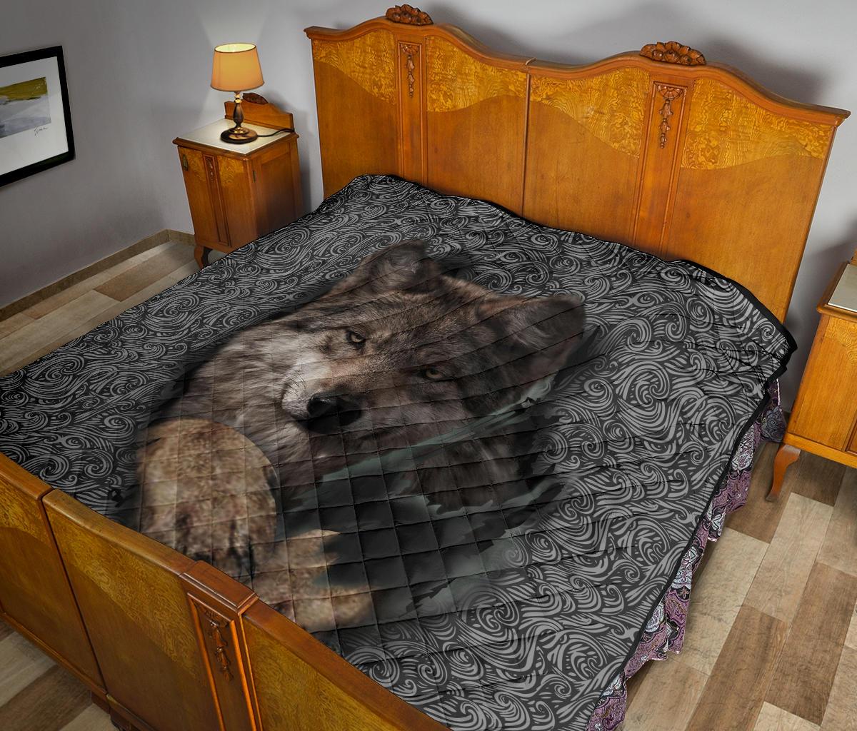 Wolf Escape Native American Premium Quilt LT10 - Wonder Print Shop