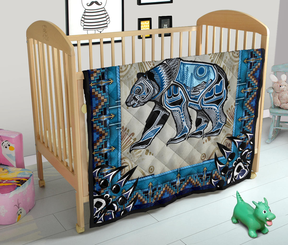 Bear Symbol Native American Premium Quilt LT10 - Wonder Print Shop