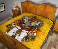 Owl Yellow Native American Premium Quilt LT10 - Wonder Print Shop
