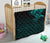 Viking Premium Quilt - The Raven Of Odin Rune Cyan RLT12 - Wonder Print Shop