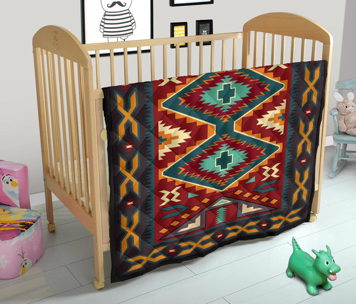 Native Red Yellow Native American Premium Quilt LT10 - Wonder Print Shop