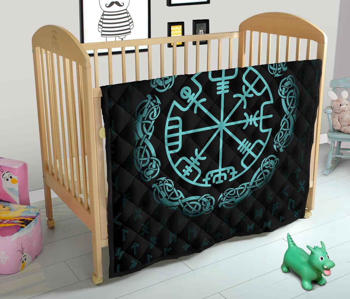 Viking Vegvisir Magic Navigation Compass Premium Quilt RLT12 - Wonder Print Shop