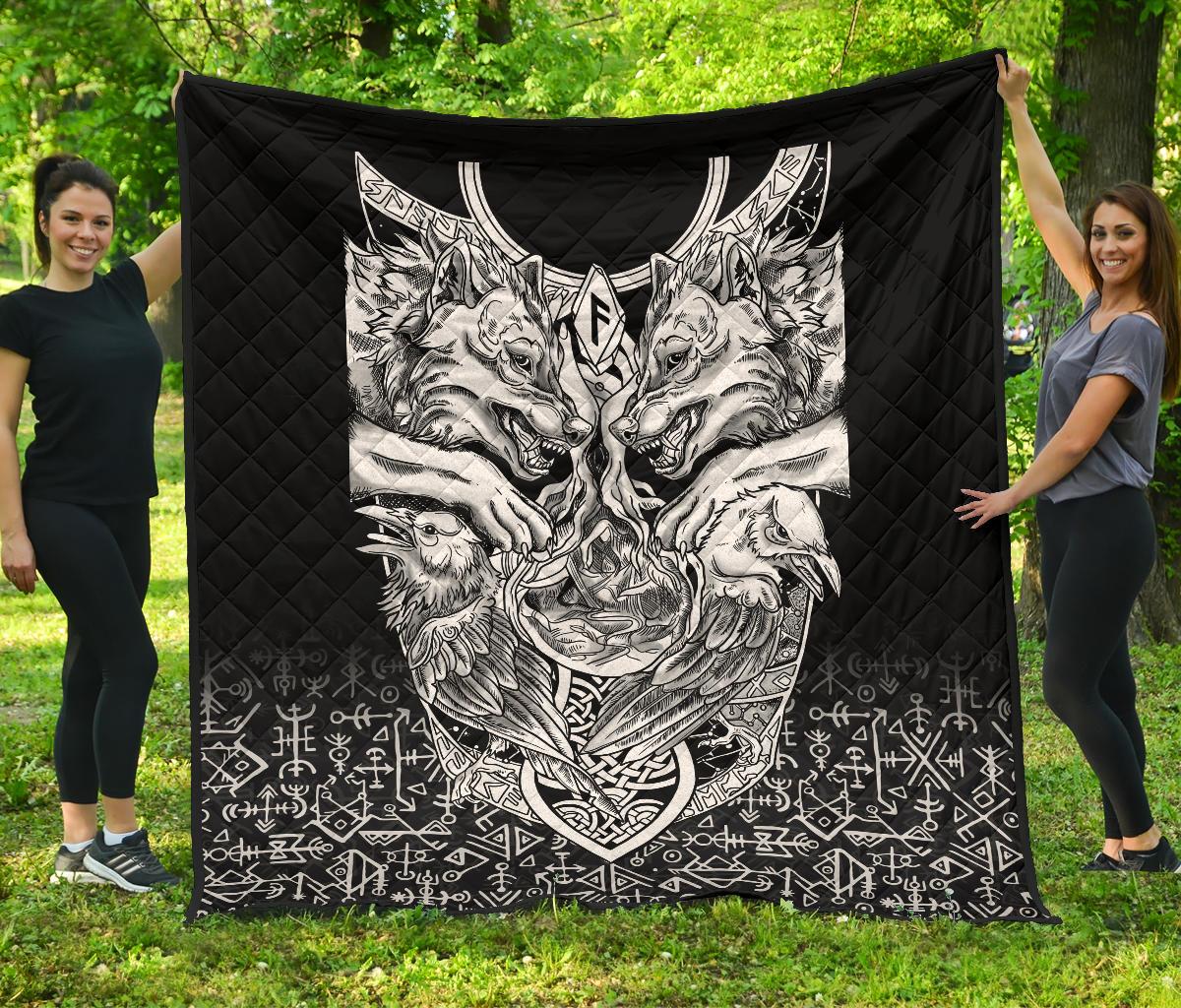 Viking Premium Quilt Wolf and Raven Special RLT12 - Wonder Print Shop