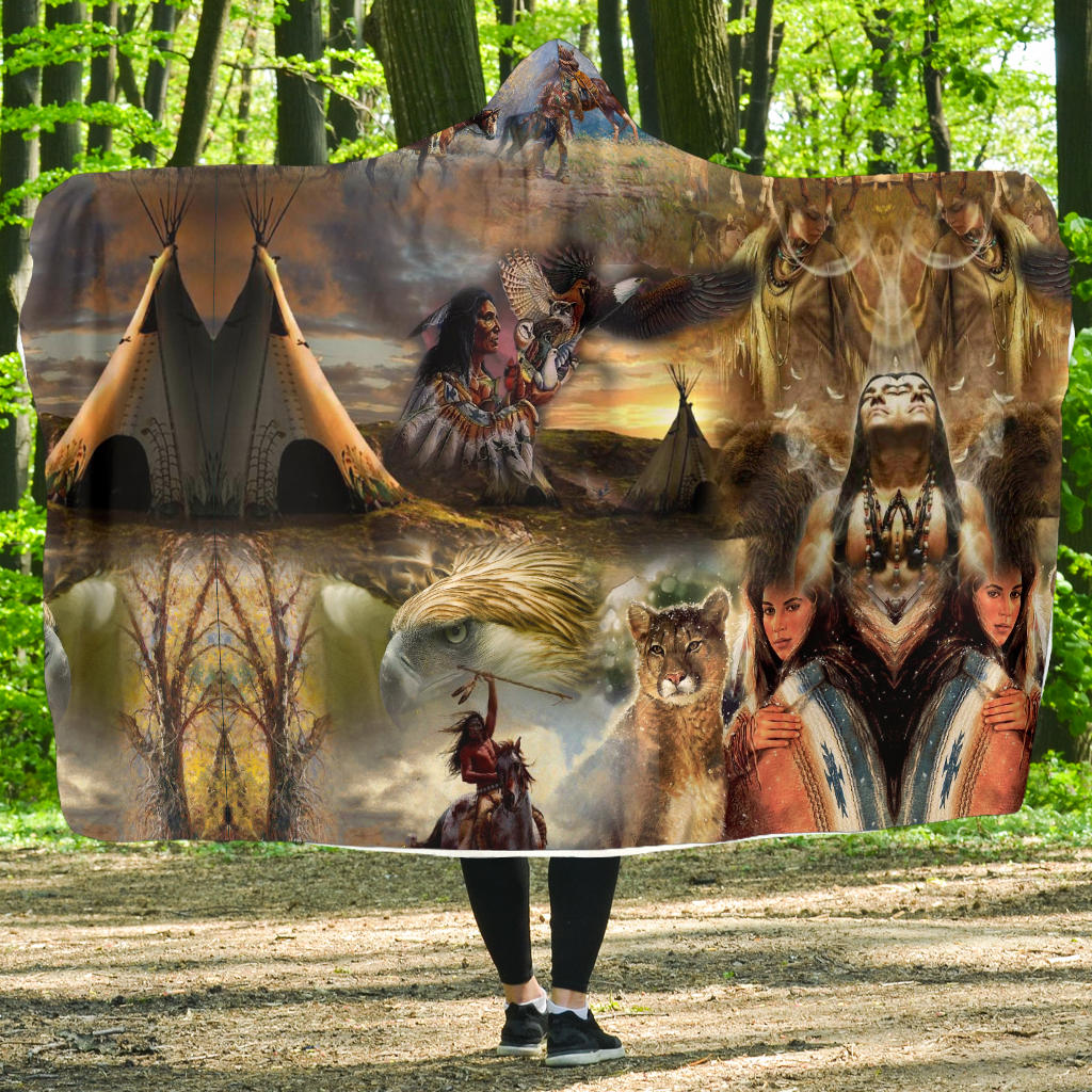 thunderbird-wolf-horse-native-american-hooded-blanket