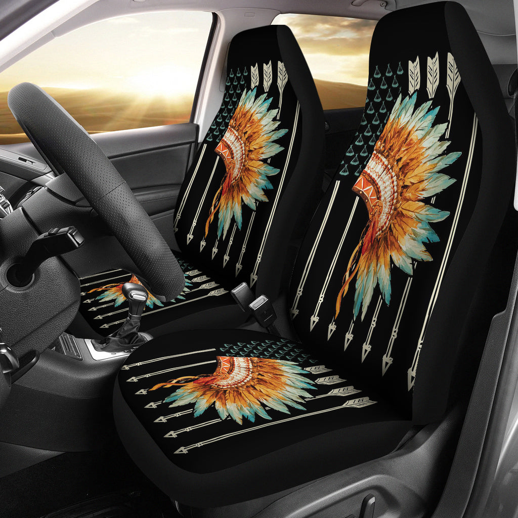 Headdress Flag Car Seat Covers LT10 - Wonder Print Shop