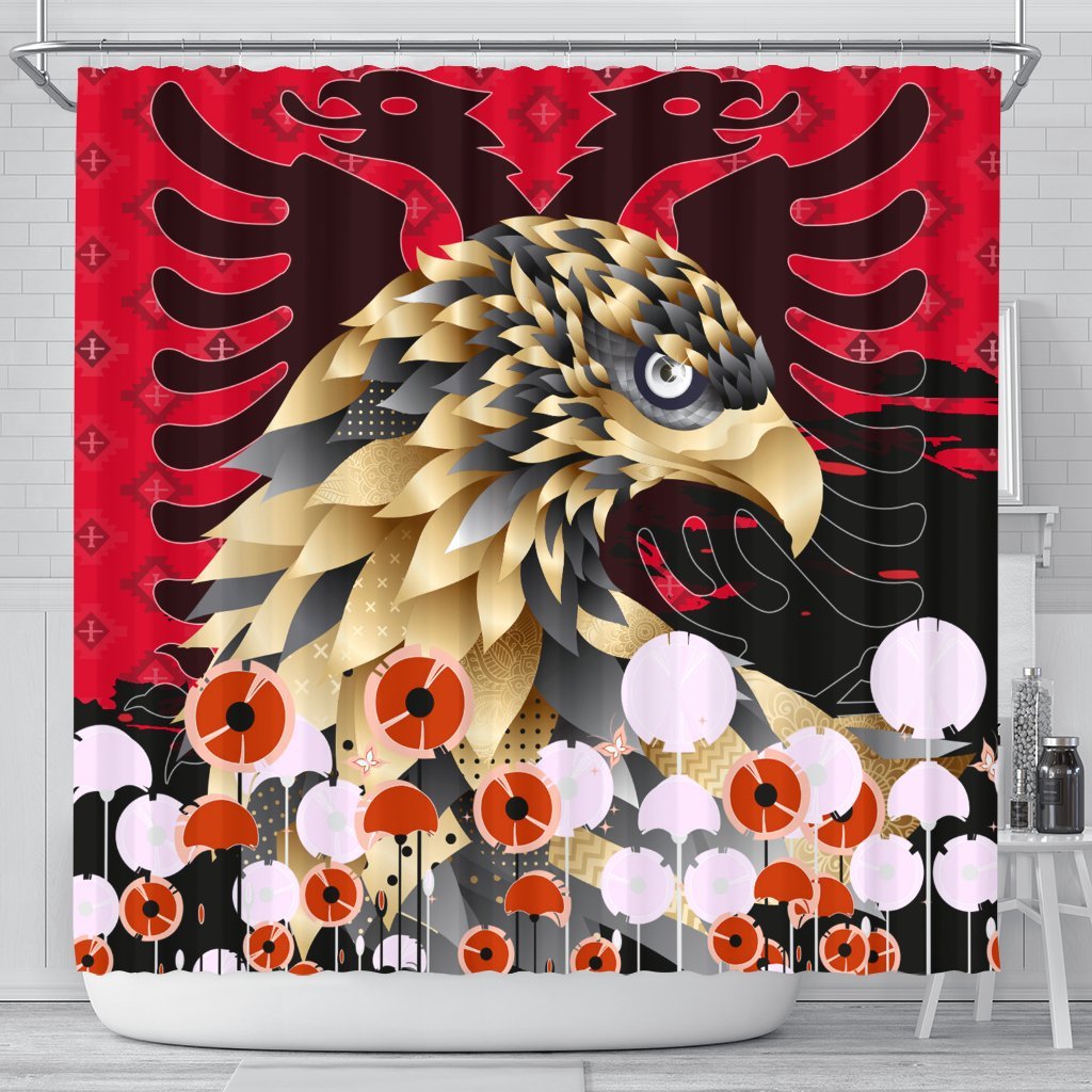 happy-albania-independence-day-shower-curtain-albania-golden-eagle