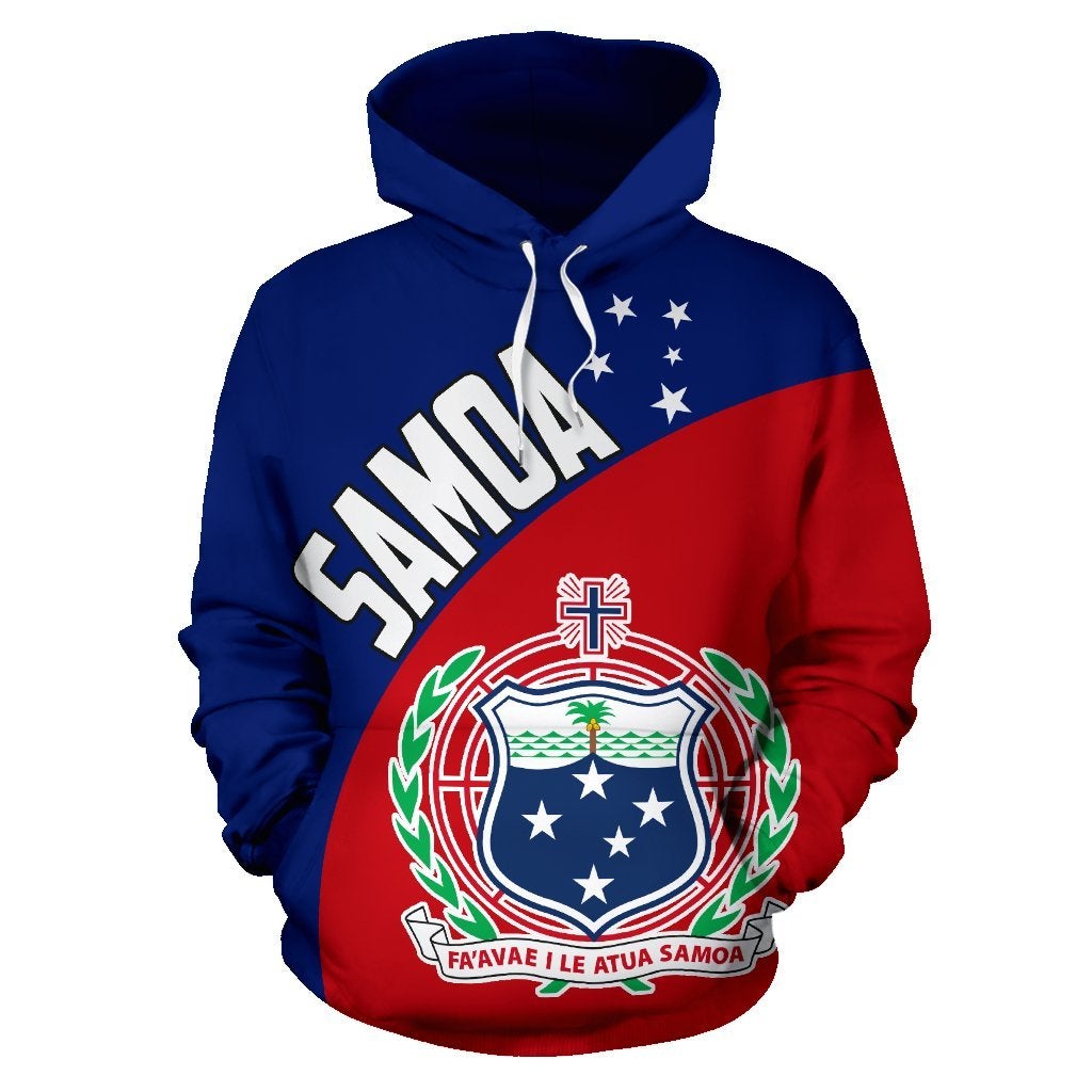 Samoa Hoodie - Samoa Flag Coat Of Arms - Wonder Print Shop