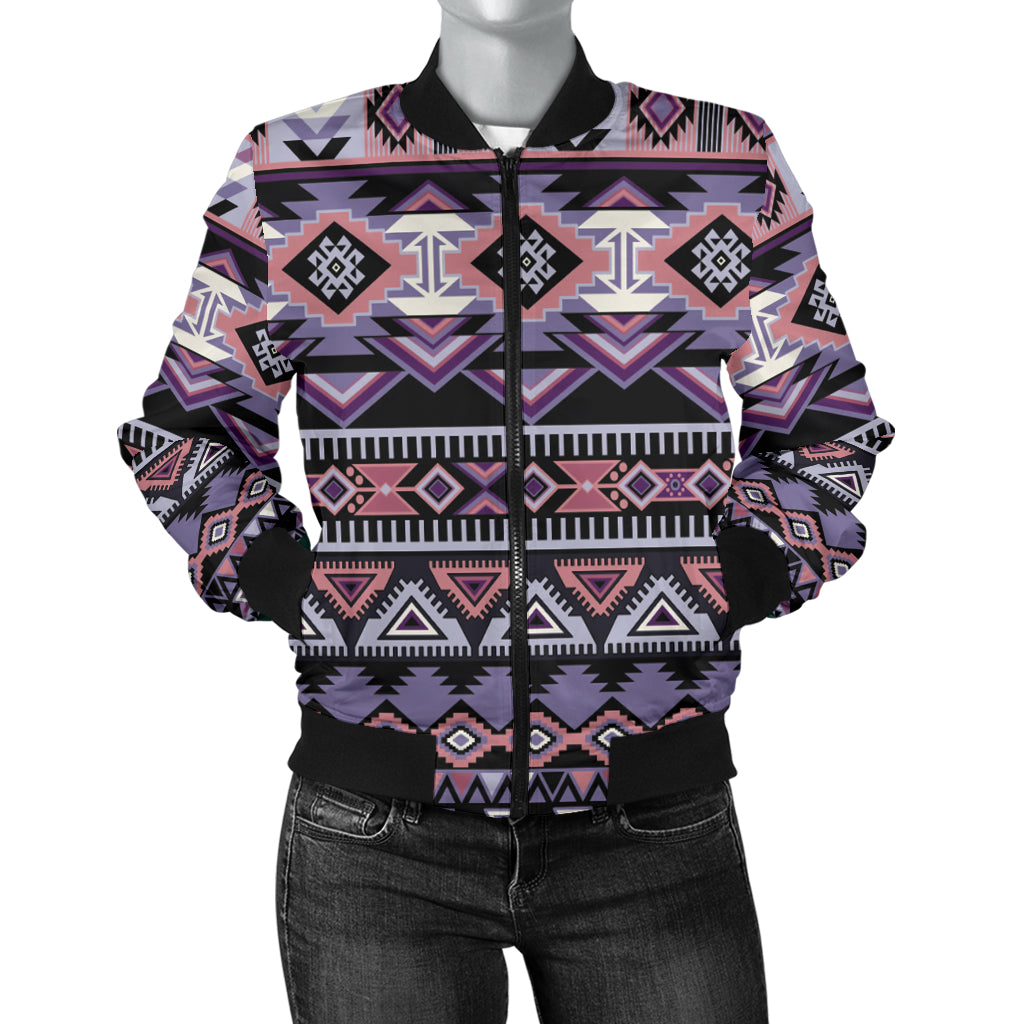 Ethnic Pattern Women's Bomber Jacket LT10 - Wonder Print Shop