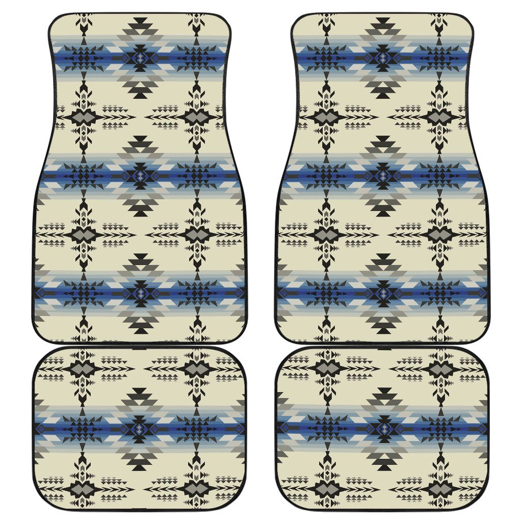 Native American Seamless Geometric Pattern Front and Back Car Mats Set Of 4 LT10 - Wonder Print Shop