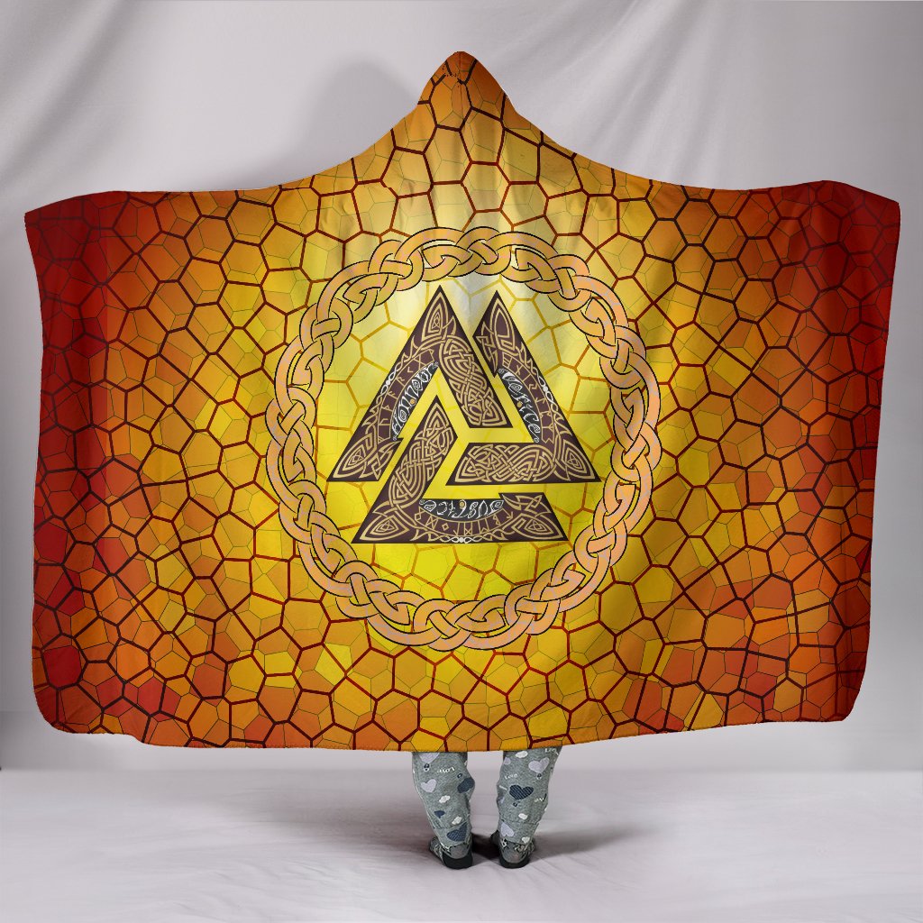 viking-hooded-blanket-valknut-vignette-on-a-gold-background