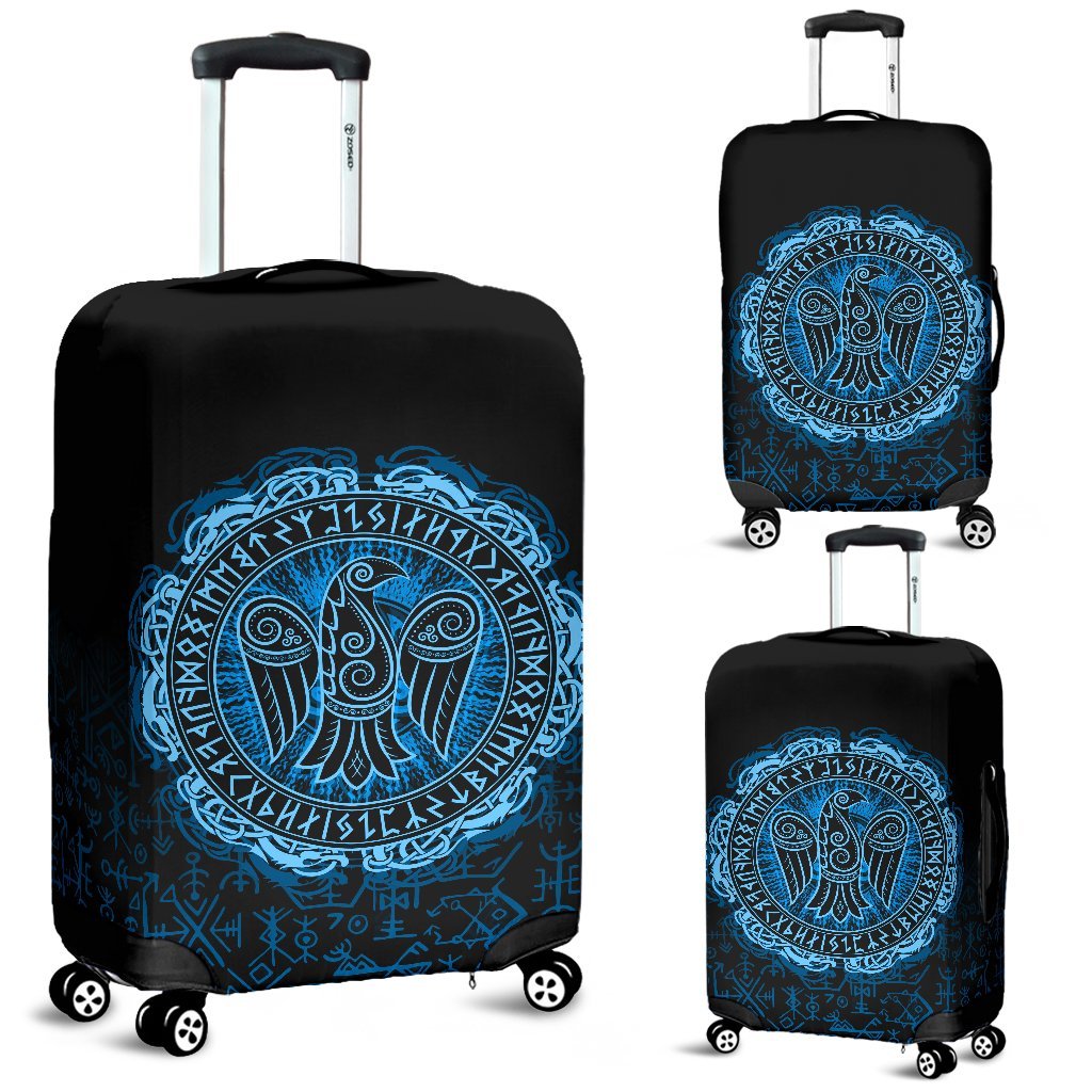 Viking Luggage Covers - Raven Celtic Cyan RLT12 - Wonder Print Shop