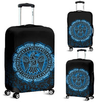 Viking Luggage Covers - Raven Celtic Cyan RLT12 - Wonder Print Shop