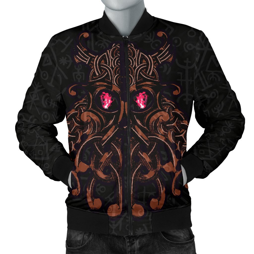 Viking Men's Bomber Jacket, Odin God Furthark Tattoo Special RLT12 - Wonder Print Shop