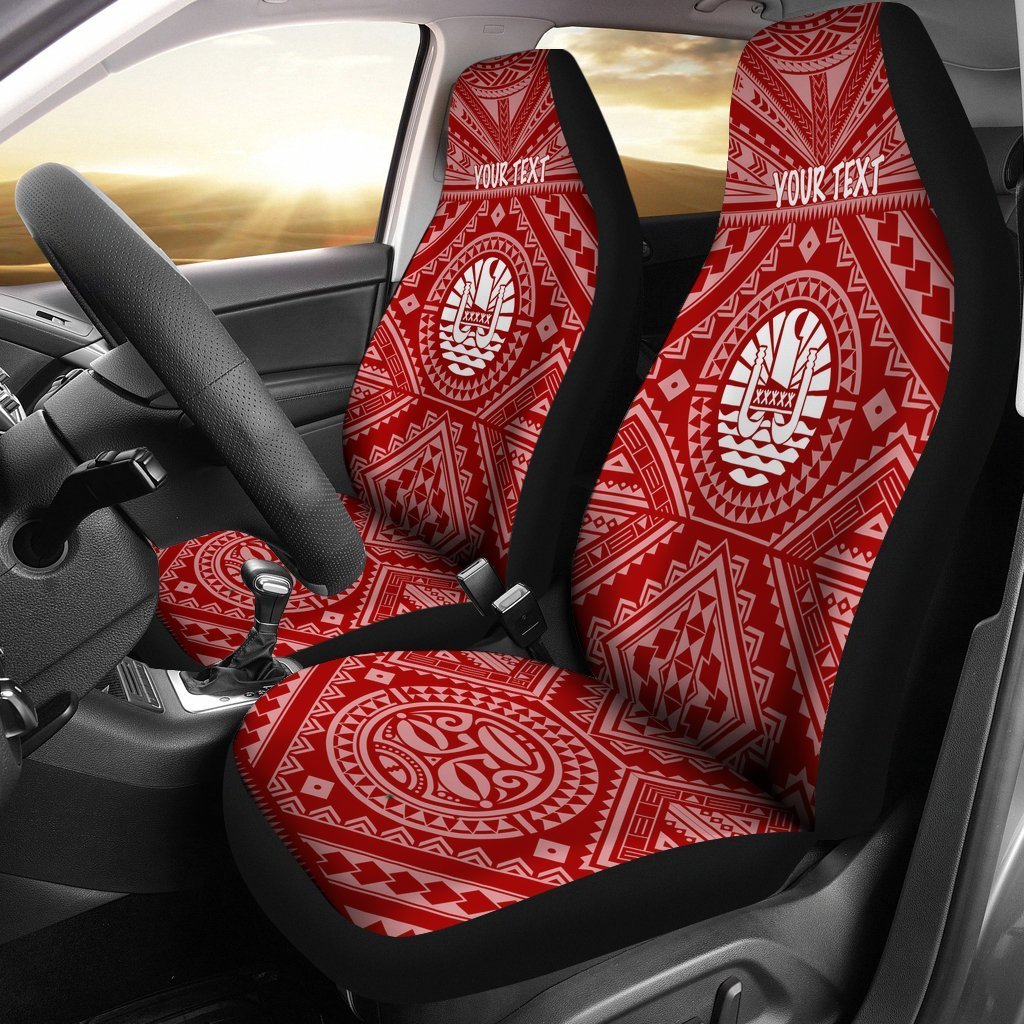 tahiti-personalised-car-seat-covers-tahiti-seal-in-polynesian-tattoo-style-red