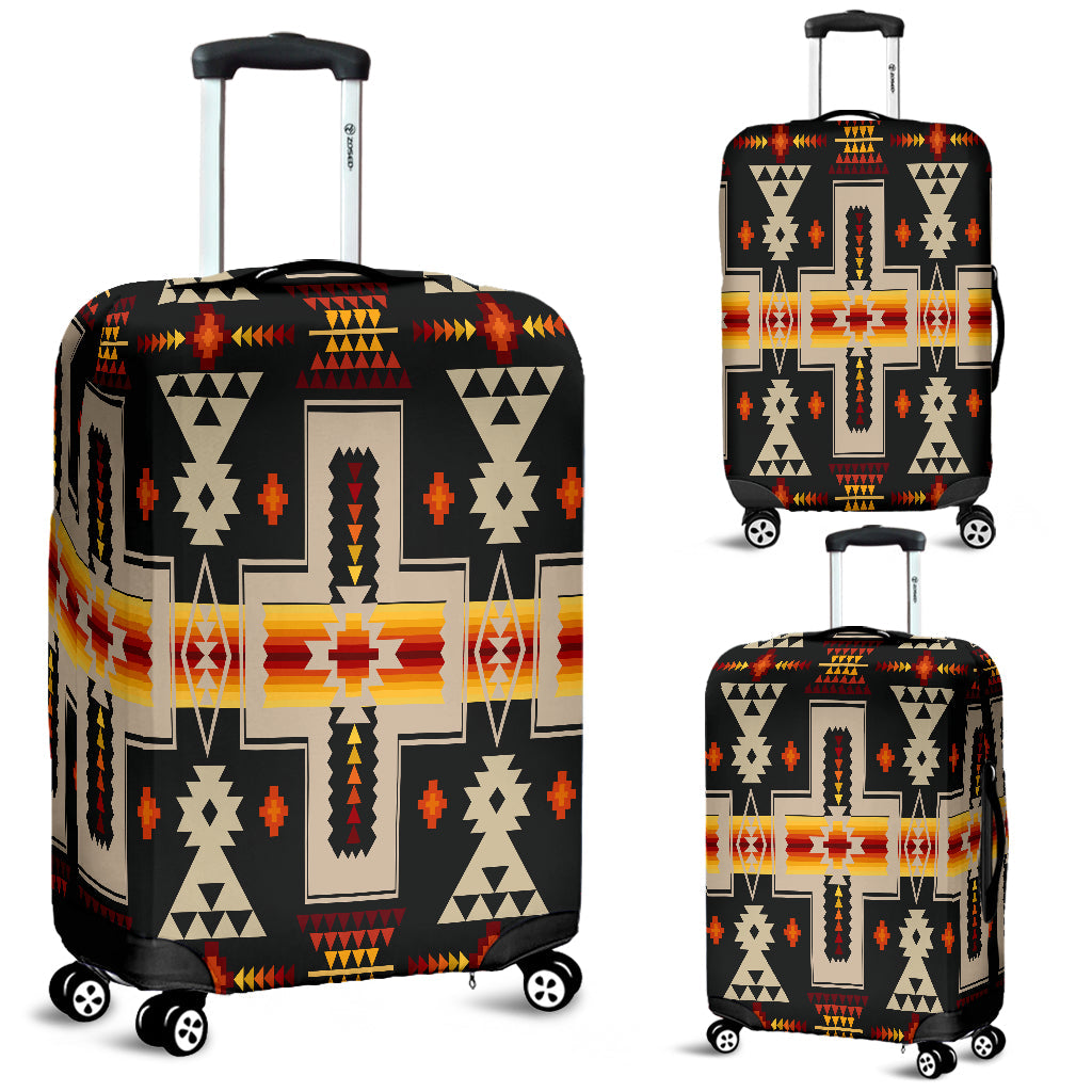 Black Tribe Design Native American Luggage Covers LT10 - Wonder Print Shop