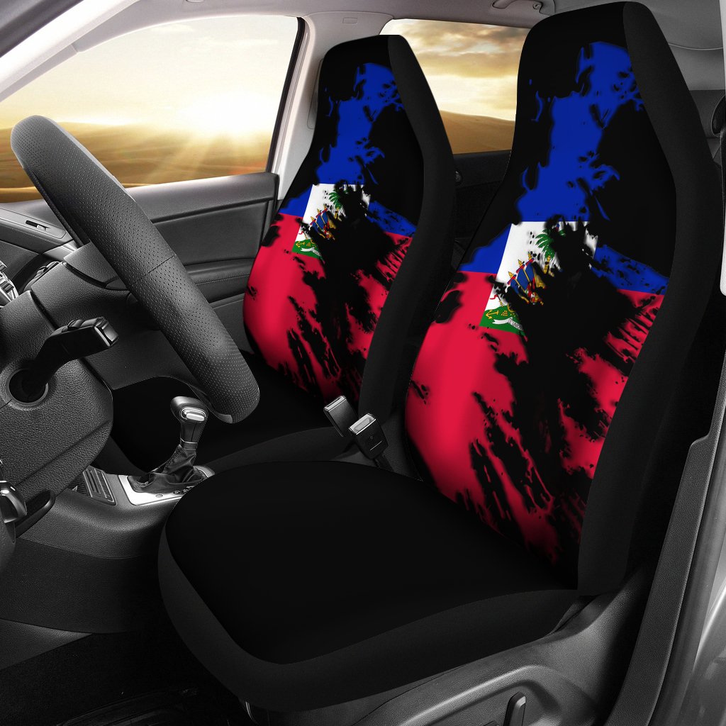 haiti-flag-painting-car-seat-cover