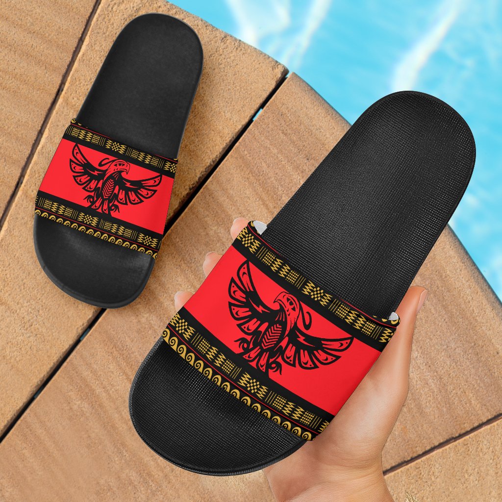 red-thunderbird-pattern-native-american-slide-sandals