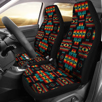 Black Navajo Pattern Native American Car Seat Covers LT10 - Wonder Print Shop