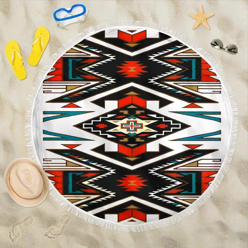 Tribal Colorful Native American Pride Beach Blanket LT10 - Wonder Print Shop