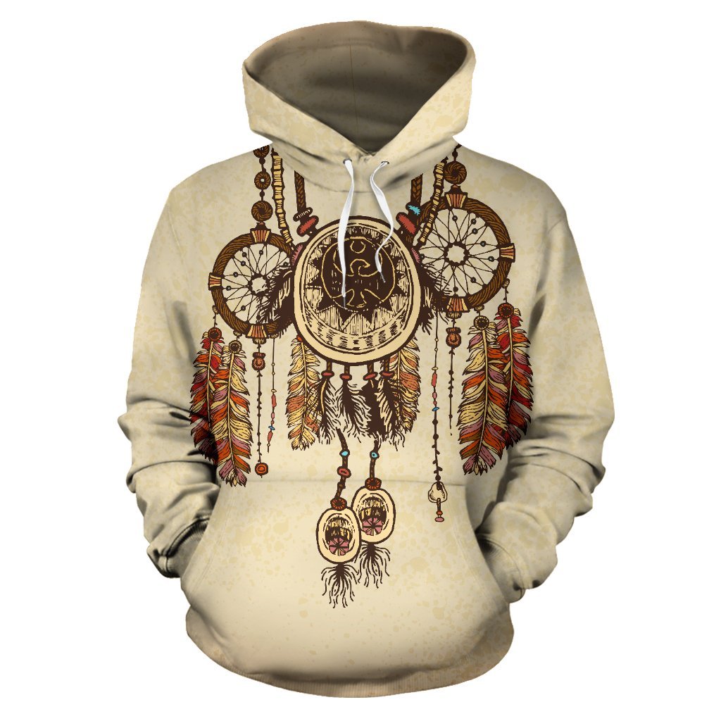 Native American Dreamcatcher Bison Feather All Over Hoodie LT10 - Wonder Print Shop