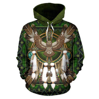 BarRed Owl Mandala Native American All Over Hoodie LT10 - Wonder Print Shop