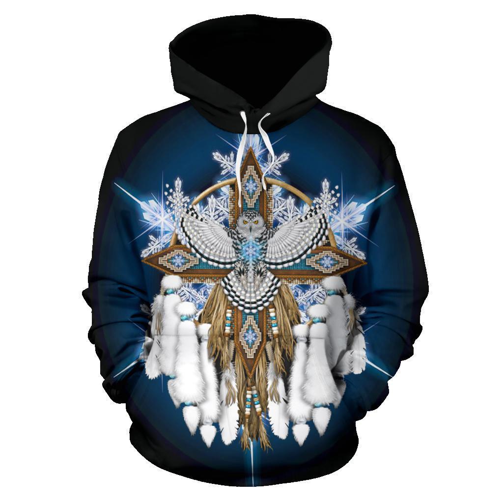 Snowvy Owl Mandala Native American All Over Hoodies LT10 - Wonder Print Shop