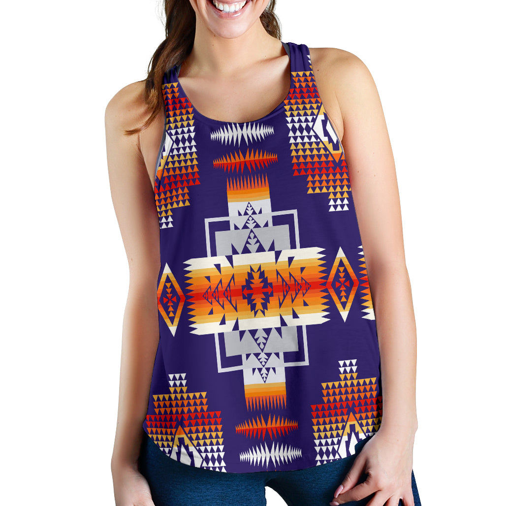 Purple Pattern Native American Women Racerback Tank LT10 - Wonder Print Shop