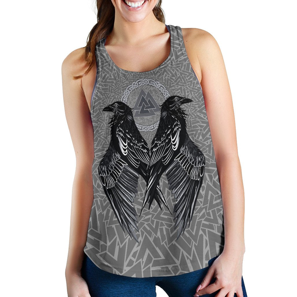 Viking Women's Racerback Tank Raven Valknut RLT12 - Wonder Print Shop