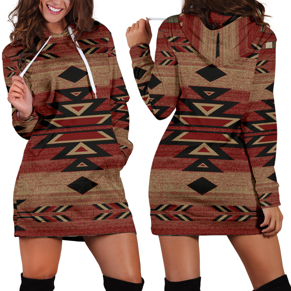 Red Arrow Hoodie Dress LT10 - Wonder Print Shop