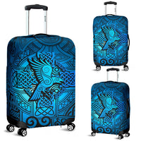 Viking Luggage Covers - Raven Odin Celtic Cyan RLT12 - Wonder Print Shop