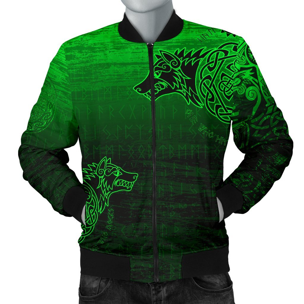 Viking Men's Bomber Jacket, Skoll and Hati RLT12 - Wonder Print Shop