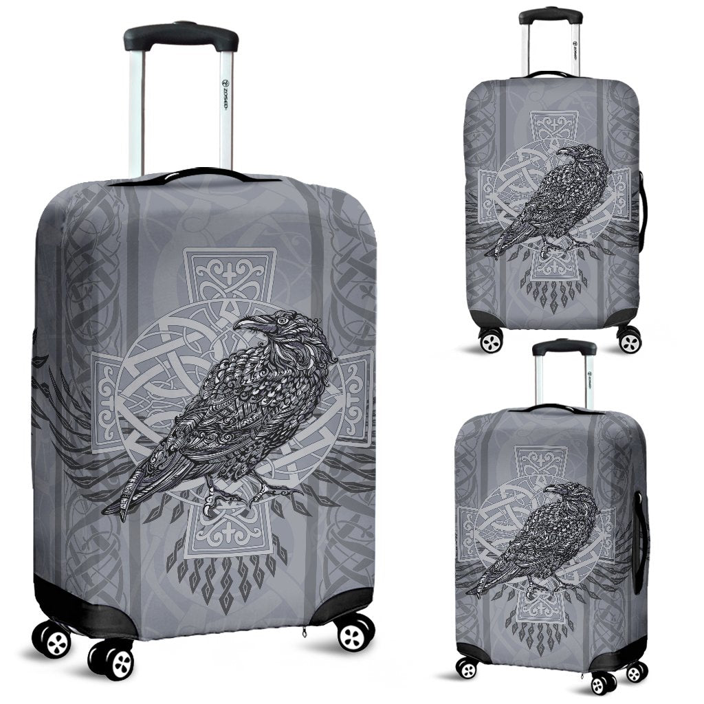 Viking Luggage Covers - Odin's Celtic Raven - Scandinavian Tattoo RLT12 - Wonder Print Shop