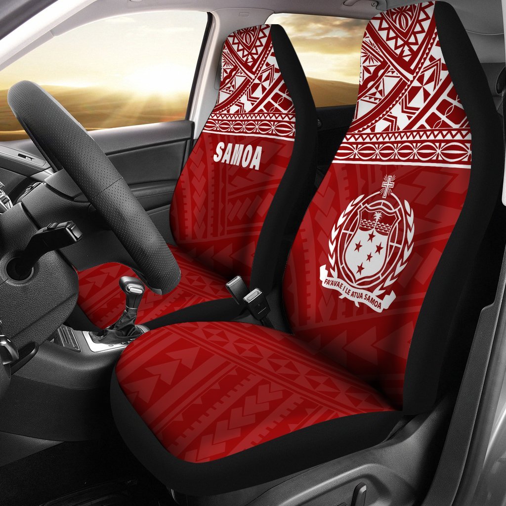 samoa-car-seat-covers-samoa-coat-of-arms-polynesian-tattoo-red