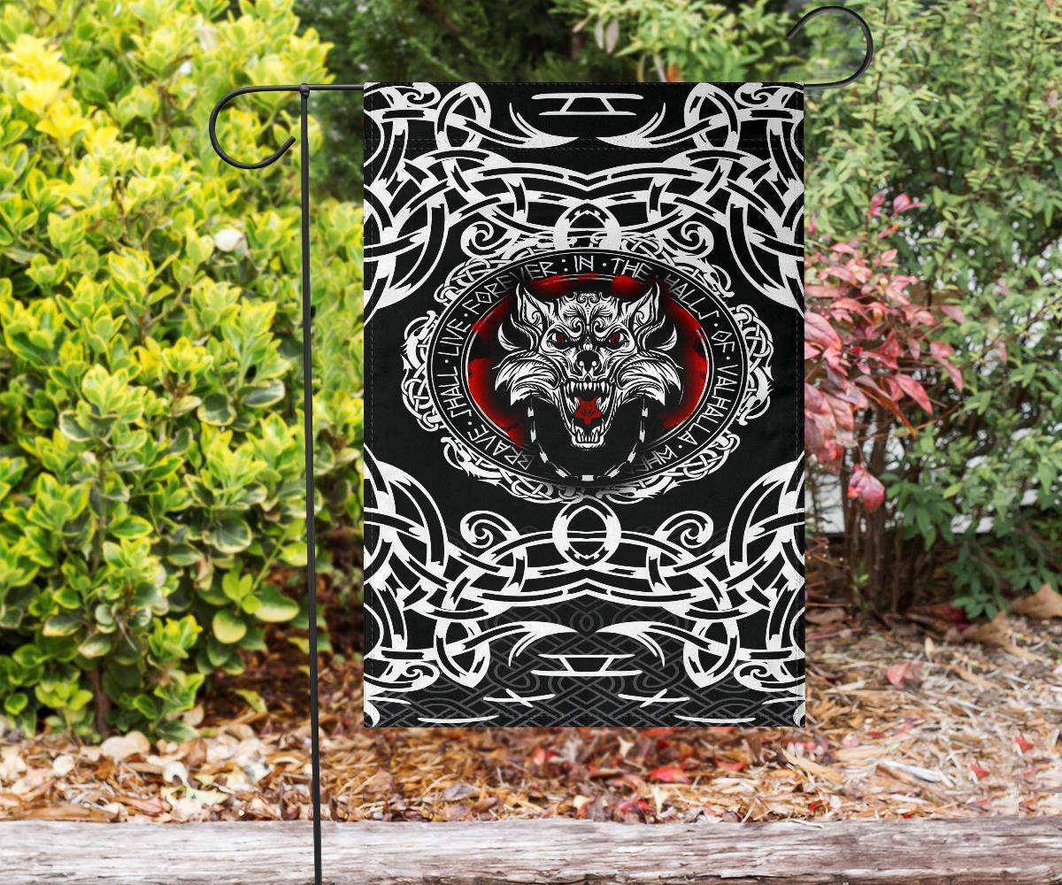 Viking Flag, Fenrir Wolf RLT12 - Wonder Print Shop