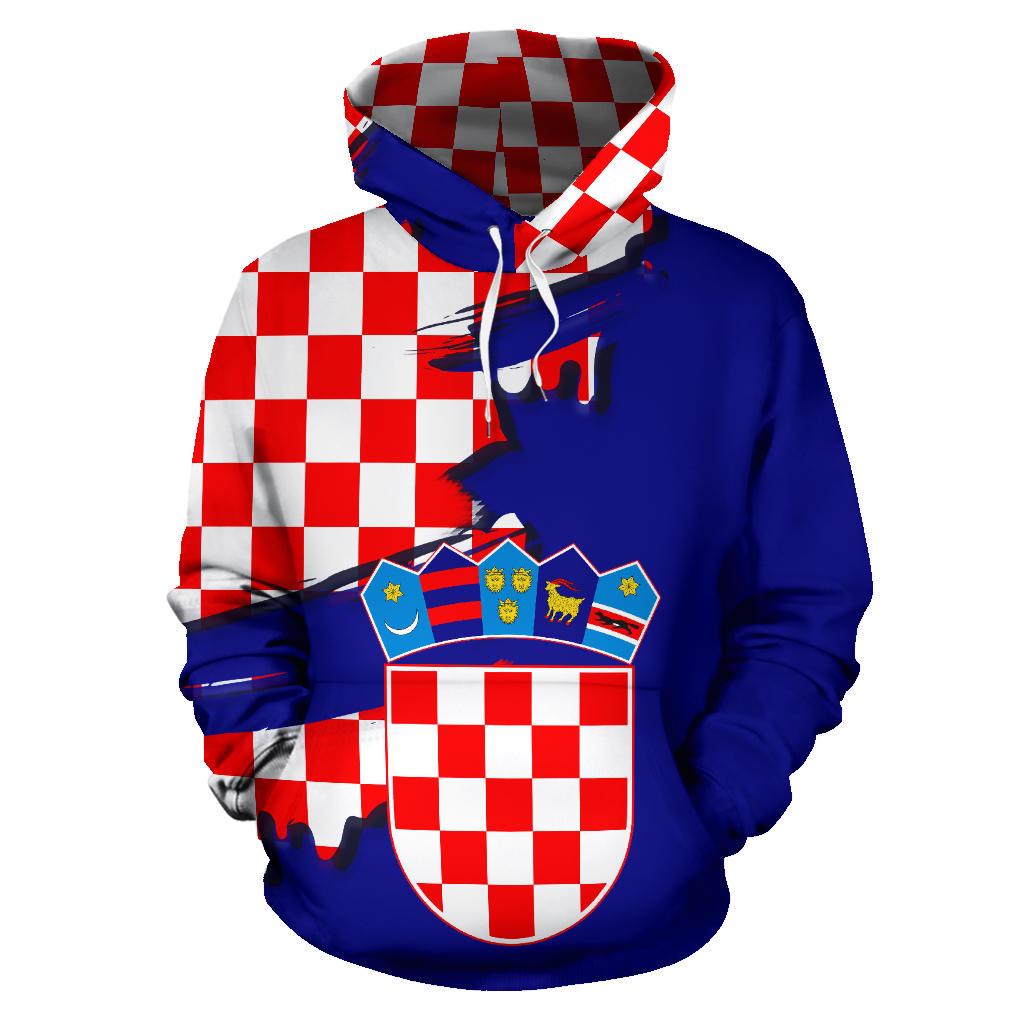 croatia-coat-of-arms-unique-all-over-hoodie-scratch-style-blue