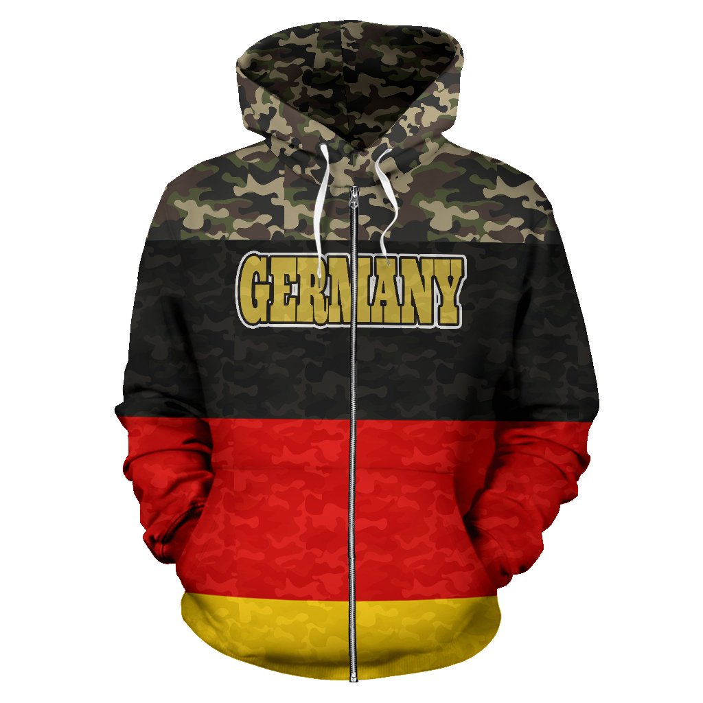 Germany Camo All Over Zip Up Hoodie - Wonder Print Shop