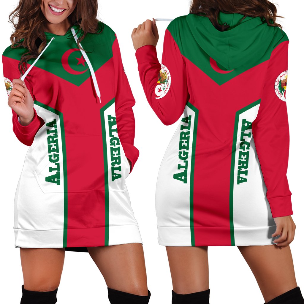 algeria-hoodie-dress-flag-rising-women