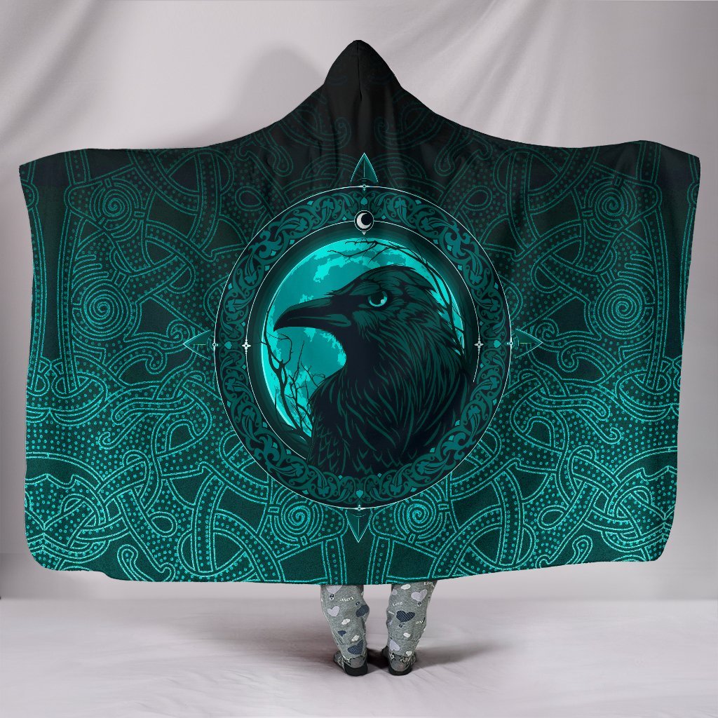 viking-hooded-blanket-ethnic-odin-raven-cyan