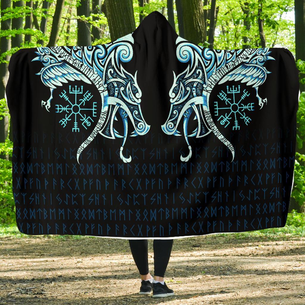 viking-economy-hooded-blanket-fenrir-raven-and-vegvisir-tattoo-cyan